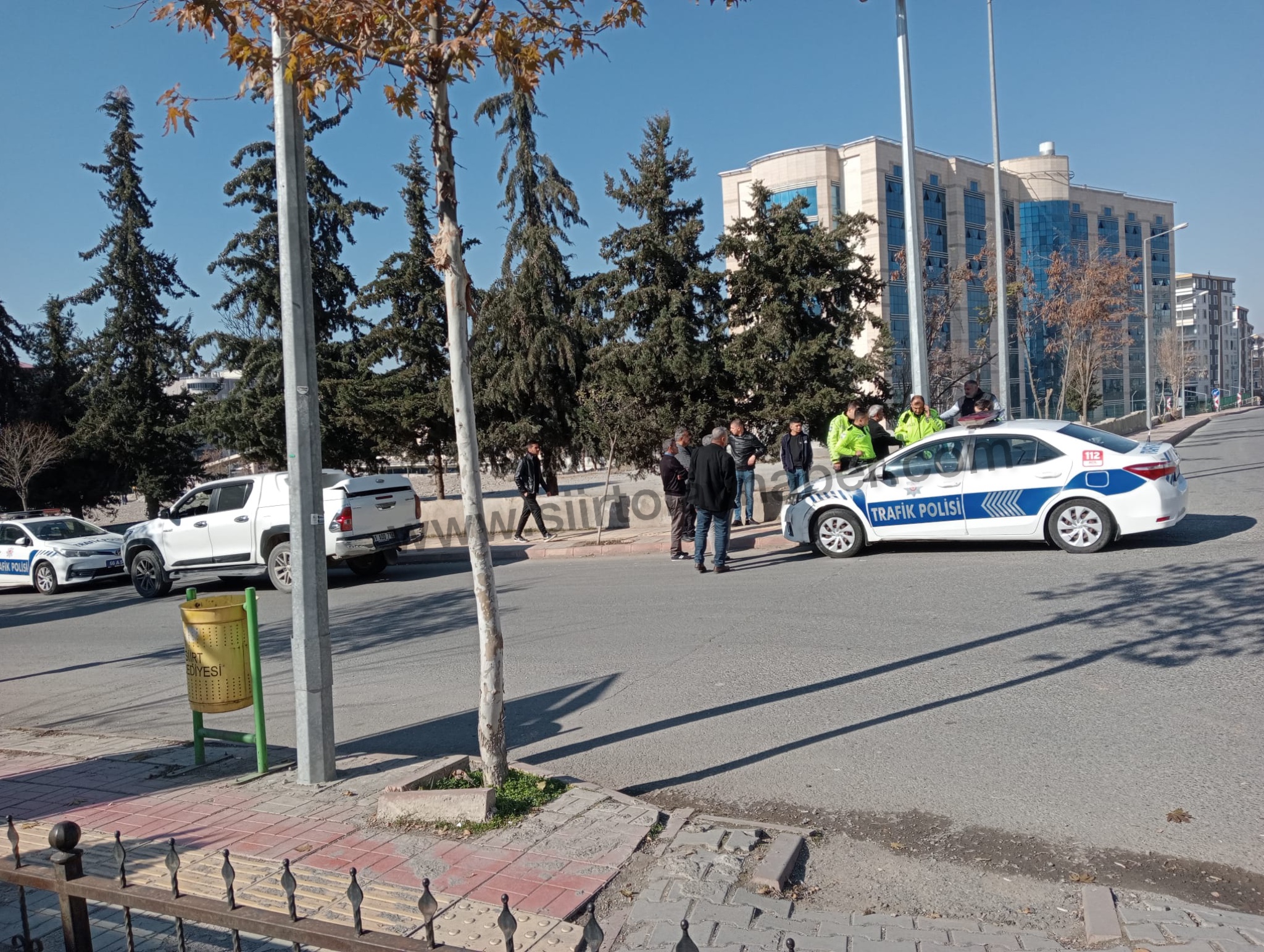 Siirt’Te Polis Aracı Kaza Yaptı