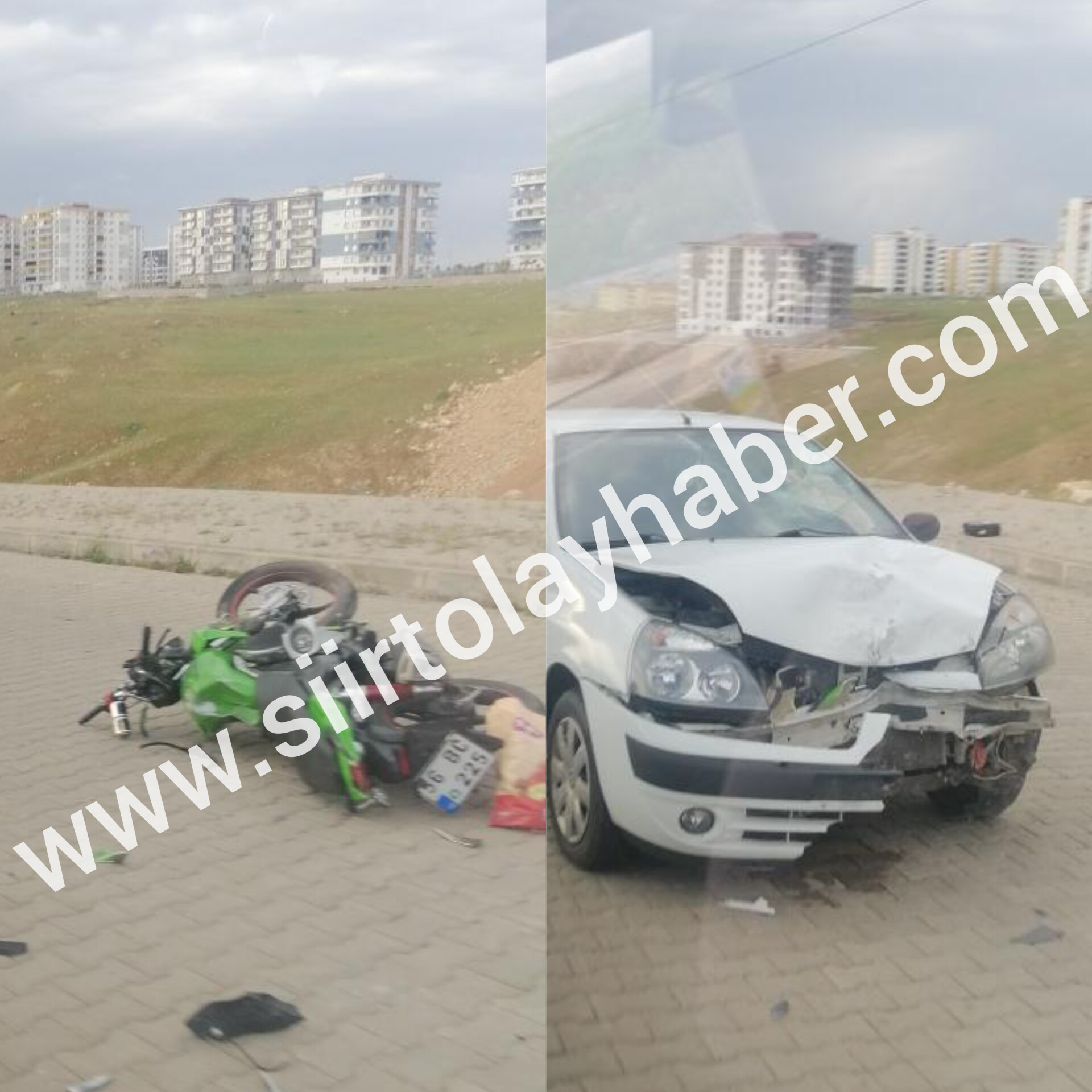 Siirt’Te Otomobil İle Motosiklet Kafa Kafaya Çarpıştı: 1 Yaralı