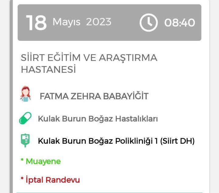 Son Dakika Iptal Edilen Hastane Randevuları | Siirt Olay Haber