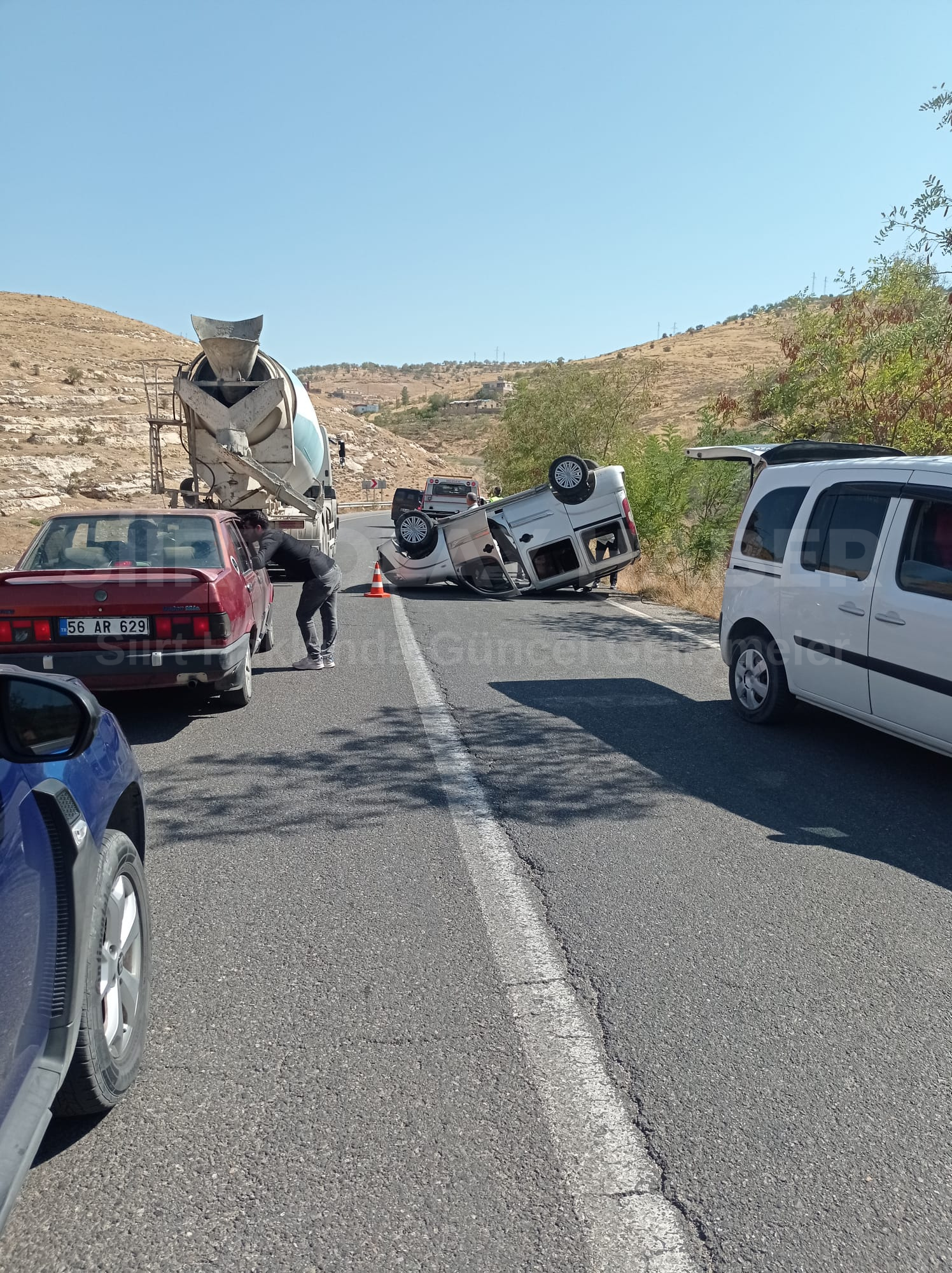 Siirt’te Virajı Alamayan Araç Takla Attı | Siirt Olay Haber