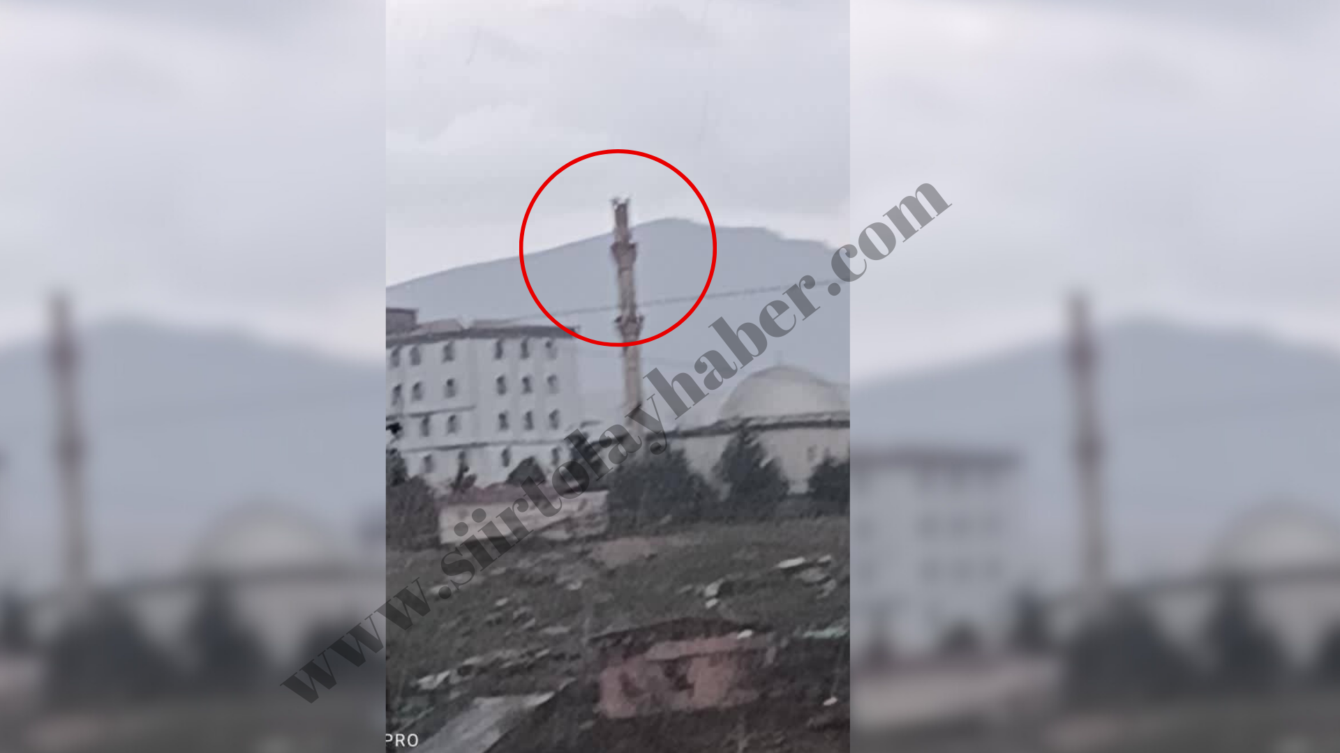 Siirt’te Cami Minaresine Yıldırım Düştü