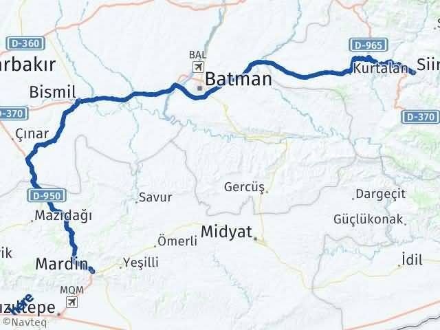 Siirt Mardin Arası Kaç Km? Arabayla Ve Otobüsle Siirt Mardin Arası Kaç Saat, Ne Kadar Yakar?