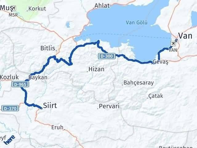 Siirt Van Arası Kaç Km? Otobüsle, Arabayla Ve Minibüsle Siirt Van Arası Kaç Saat, Ne Kadar Yakar?