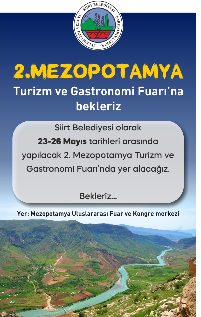 Siirt Belediyesi, 2. Mezopotamya Turizm Ve Gastronomi Fuarı'Na Katılıyor | Siirt Olay Haber