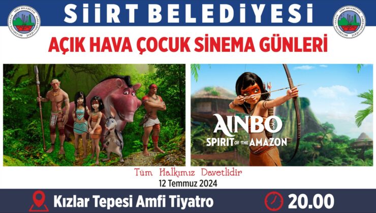 Siirt Belediyesi Açık Hava Sineması Etkinlikleri Devam Ediyor