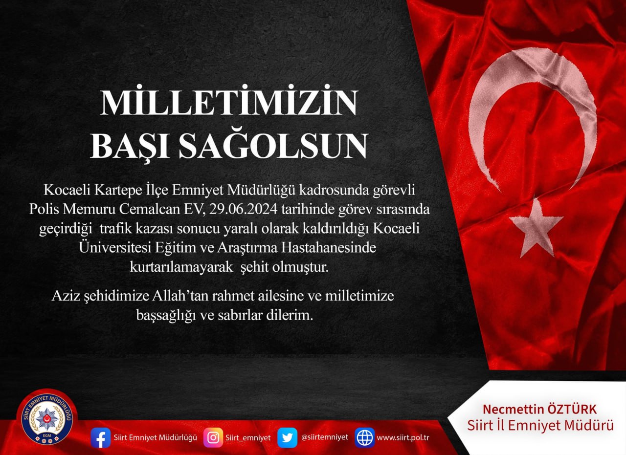 Siirt Emniyet Müdüründen Başsağlığı