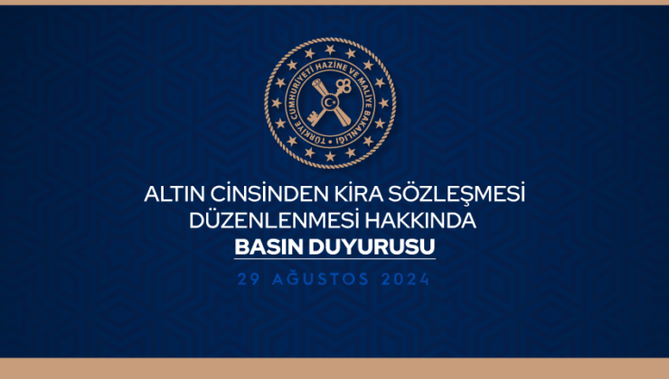 Altin Ci̇nsi̇nden Ki̇ra Sözleşmesi̇ Düzenlenmesi̇ Hakkinda Basin Duyurusu