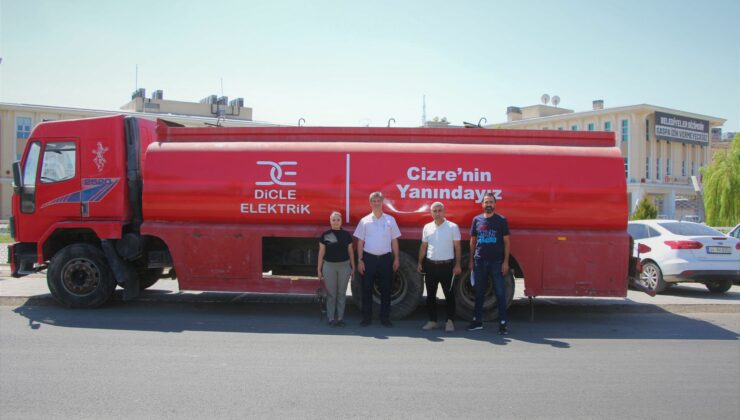 Di̇cle Elektri̇k’ten Ci̇zre Beledi̇yesi̇’ne Su Tankeri̇ Desteği̇