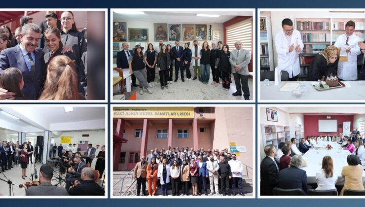 Bakan Teki̇n, Erzurum Raci̇ Alkir Güzel Sanatlar Li̇sesi̇ni̇ Zi̇yaret Etti̇