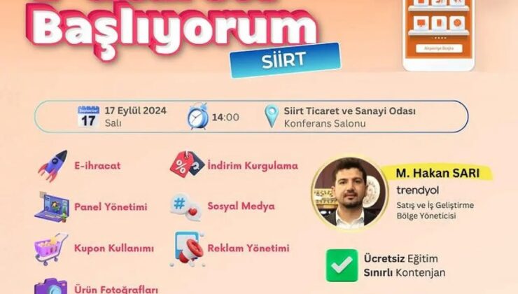 Siirt Tso’da E-Ticaret Eğitimleri Başlıyor