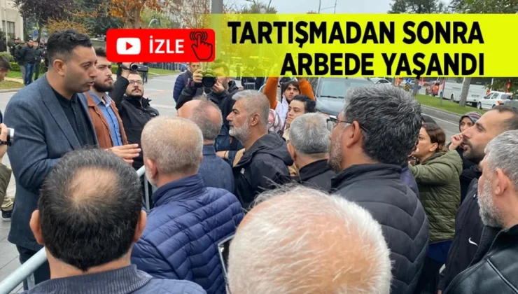 Beledi̇ye Önünde Gergi̇n Anlar