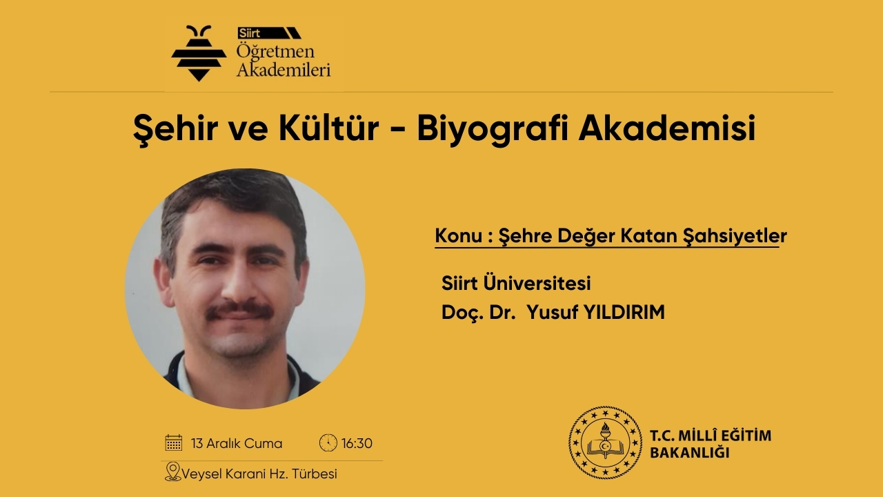 Siirt Öğretmen Akademileri Siirt Üniversitesi Eğitim Fakültesinden Doç. Dr. Yusuf Yıldırım’ı Ağırlıyor