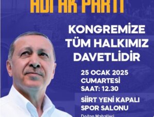 AK Parti Siirt 8. İl Kongresi’ne Davet