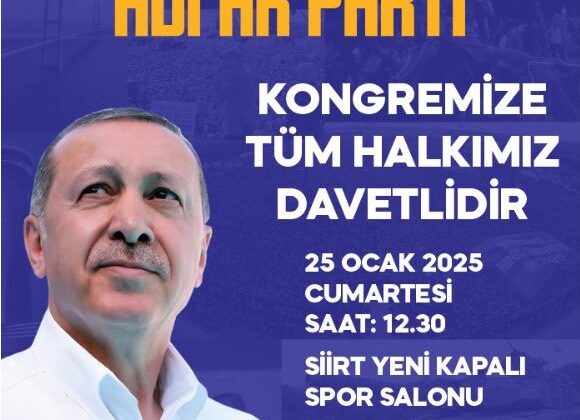 AK Parti Siirt 8. İl Kongresi’ne Davet