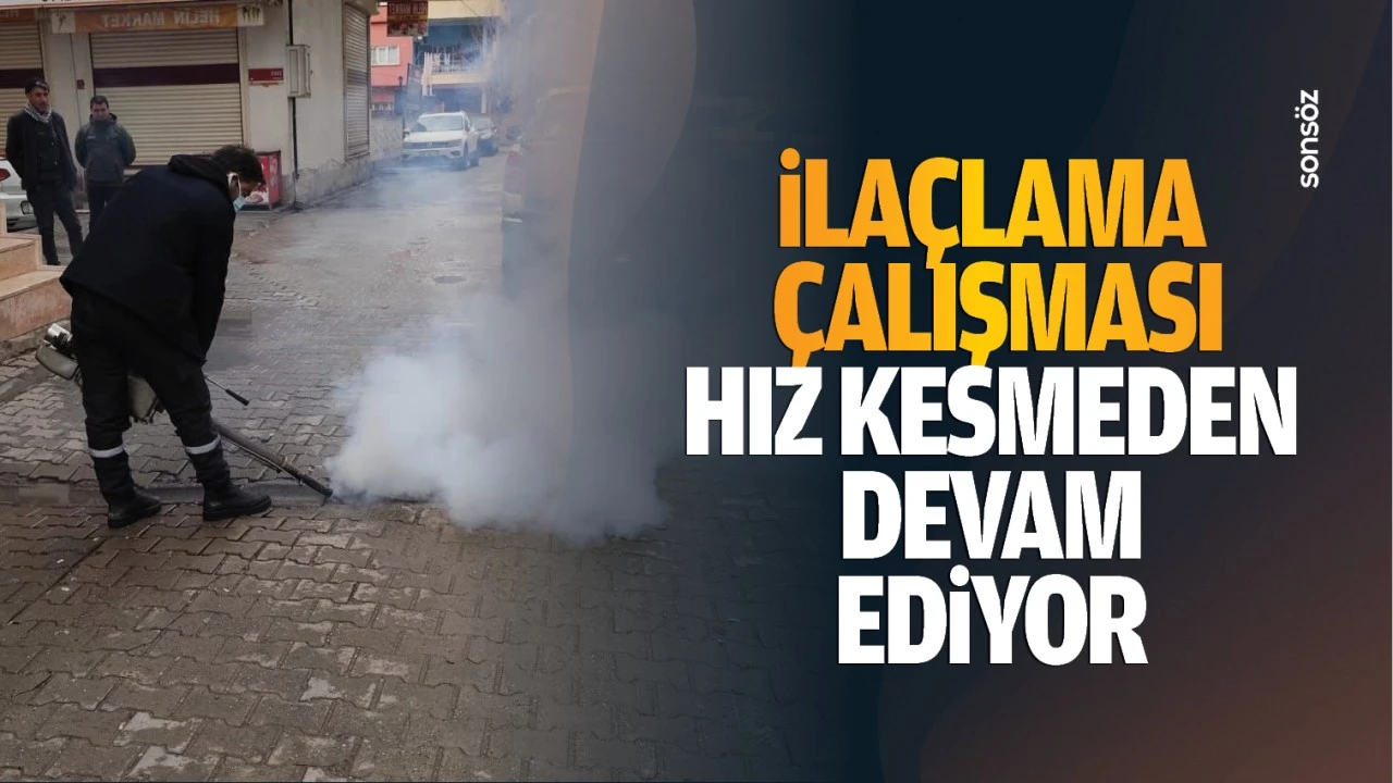 İlaçlama çalışması hız kesmeden devam ediyor